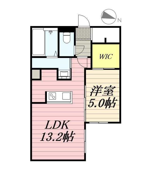 PINE HILLS北23条(1LDK/4階)の間取り写真