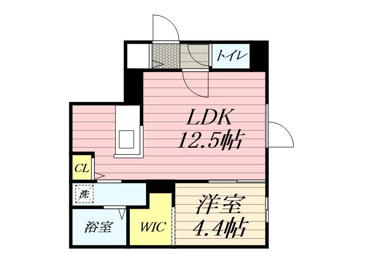 LE CLAIR ASABU(1LDK/2階)の間取り写真