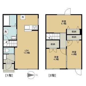 ロイヤルレジデンスA(3LDK/1階)の間取り写真