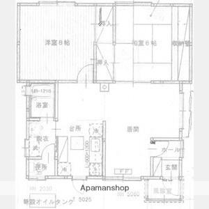 北海道石狩市 1階建 築54年(2LDK)の間取り写真