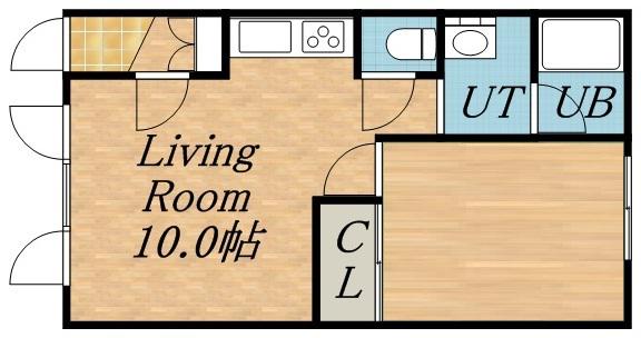 TKハイツ32(1LDK/3階)の間取り写真