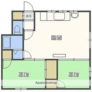 トミイハイツNO11(2LDK/2階)の間取り写真
