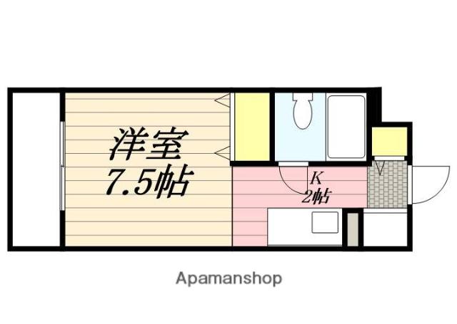 メゾン・ド・ウルス(ワンルーム/3階)の間取り写真