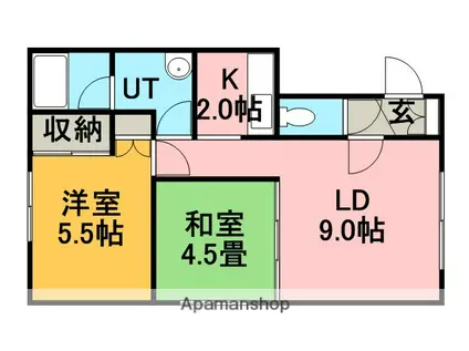 フィオーレパーク(2LDK/1階)の間取り写真