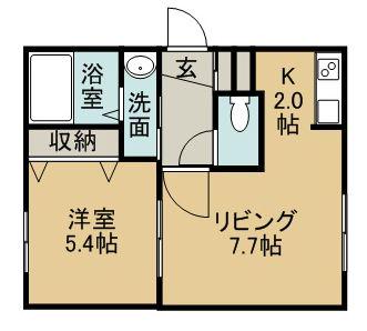 ヤーム・手稲ステーション(1LDK/4階)の間取り写真