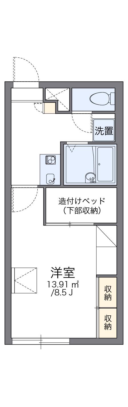 レオパレスGLADNESS Ⅱ(1K/2階)の間取り写真