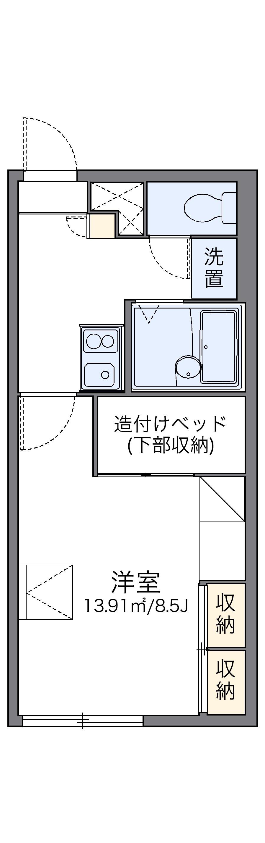 レオパレスプレミールS&N(1K/2階)の間取り写真