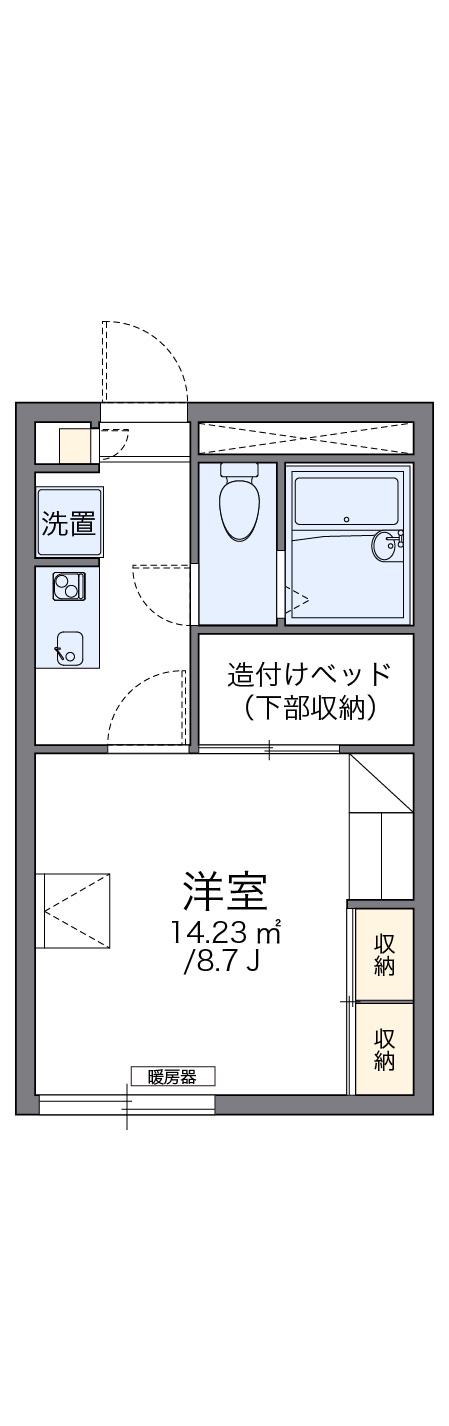 レオパレスぎぷふぇるⅡ(1K/2階)の間取り写真