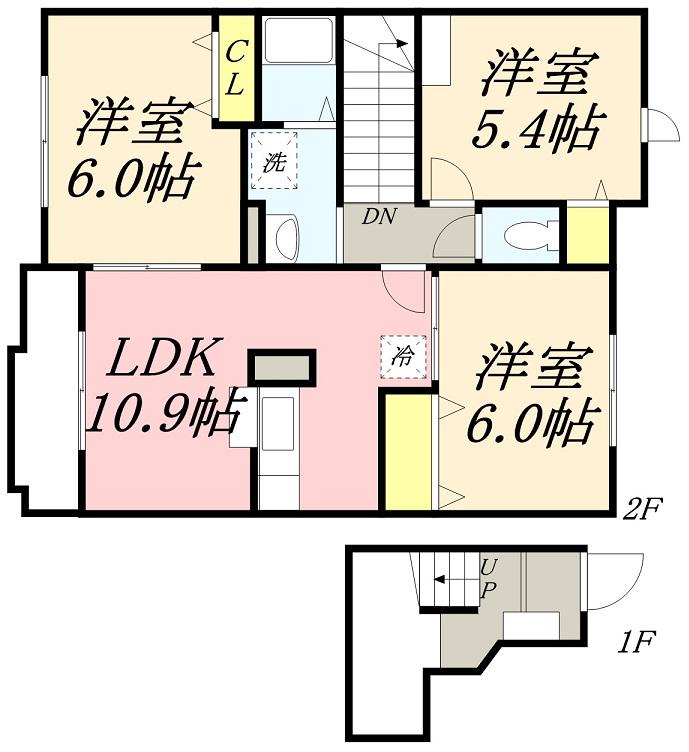 サンリット東山(3LDK/2階)の間取り写真