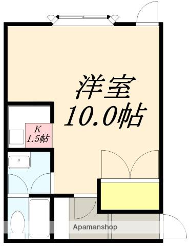 ハイムオークボ(1K/2階)の間取り写真