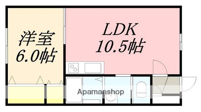 ジャスティー五稜郭1番館(1LDK/3階)の間取り写真