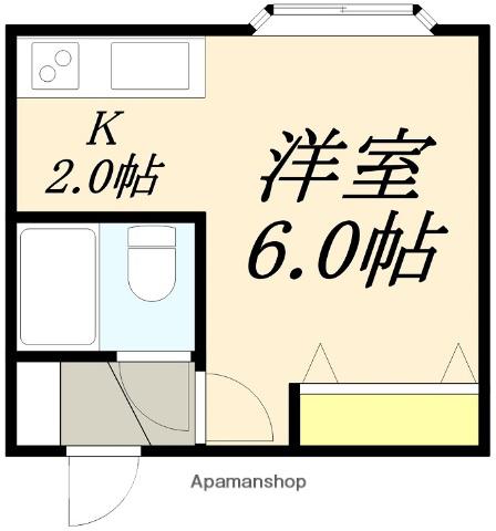 ファイブスタービル(1K/2階)の間取り写真