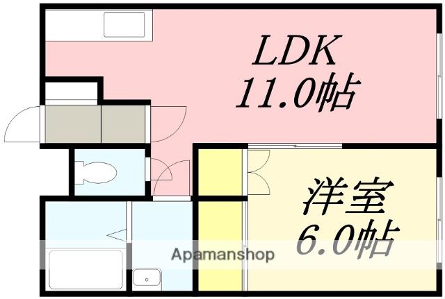 レジェンド五稜郭(1LDK/1階)の間取り写真