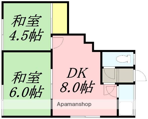 メゾンドせんわ(2DK/1階)の間取り写真