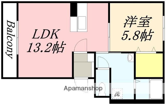 MAISON CAMELLIA(1LDK/3階)の間取り写真