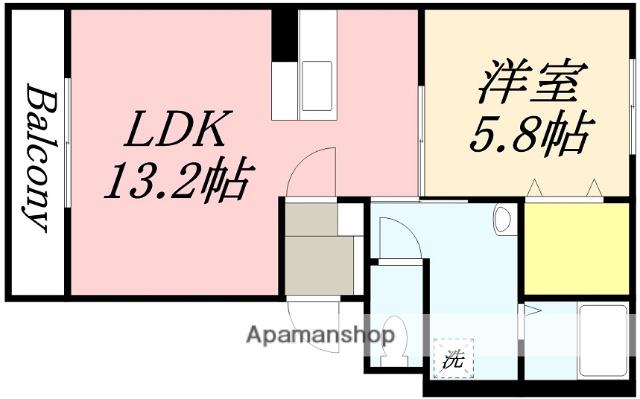 MAISON CAMELLIA(1LDK/4階)の間取り写真