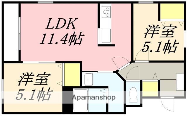アンビション白鳥グランアージュ(2LDK/2階)の間取り写真