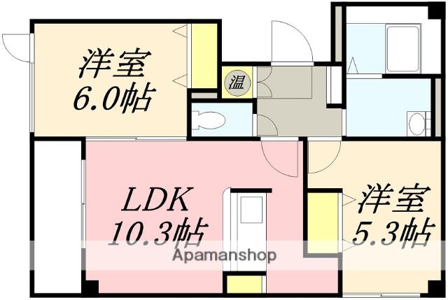 アンビション白鳥グランアージュ(2LDK/3階)の間取り写真