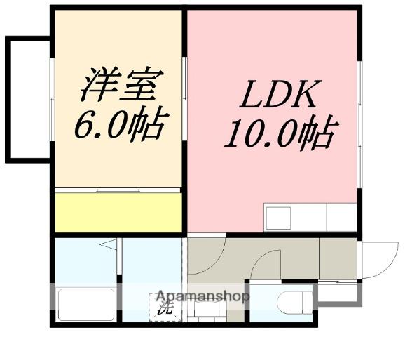 コーポワンセルフ(1LDK/3階)の間取り写真