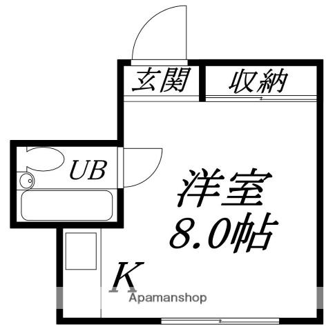 ハイツサンドリーム(ワンルーム/2階)の間取り写真