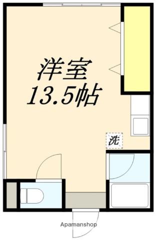 ファインハウス(ワンルーム/2階)の間取り写真