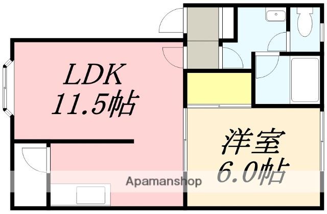 アル白鳥Ⅲ(1LDK/2階)の間取り写真