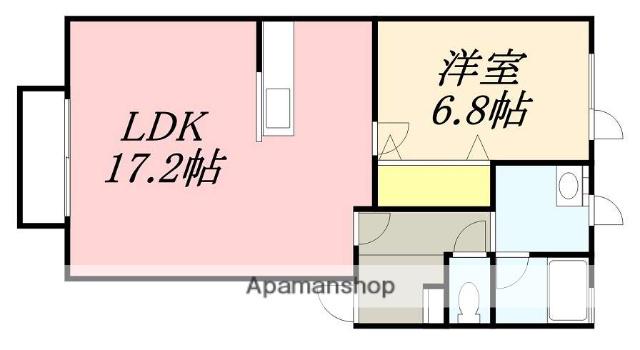 ルミエール(1LDK/1階)の間取り写真
