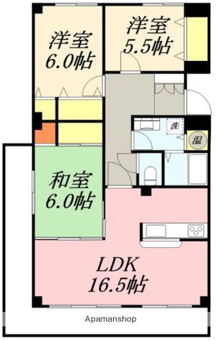 ルネッサンス末広(3LDK/3階)の間取り写真