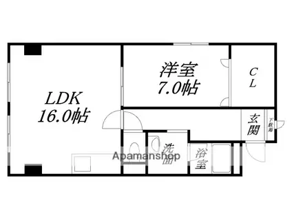 リヴェール杉並(1LDK/1階)の間取り写真