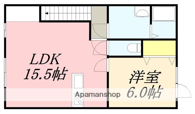 ヴェスナーⅡ(1LDK/2階)の間取り写真