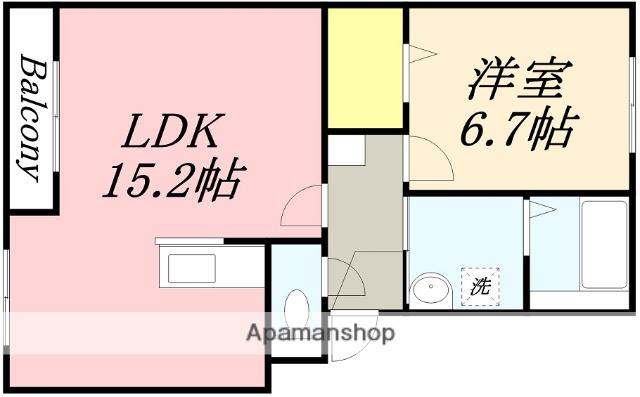 GLANZ(1LDK/4階)の間取り写真