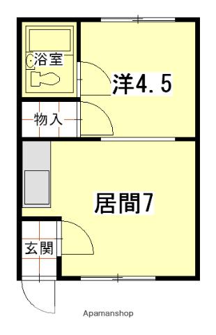 タウンハウス昭和(1DK/3階)の間取り写真