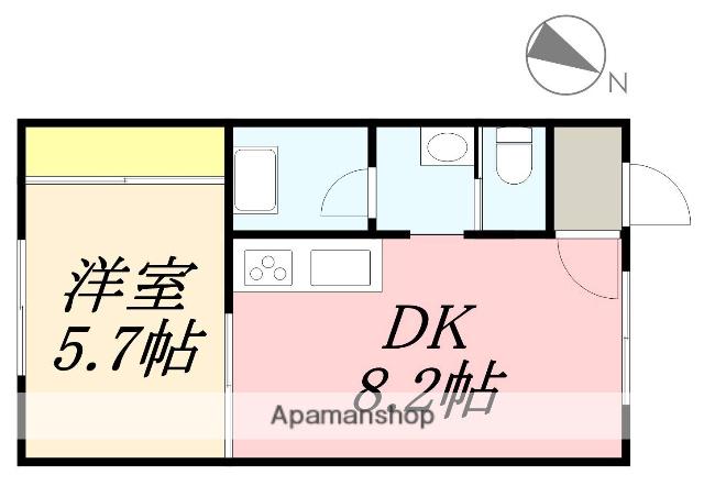 ピュアパレス昭和(1LDK/5階)の間取り写真