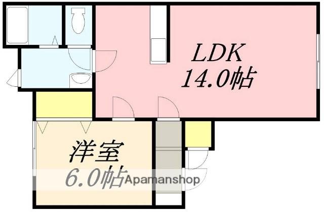 レストはまなす昭和Ⅲ(1LDK/1階)の間取り写真