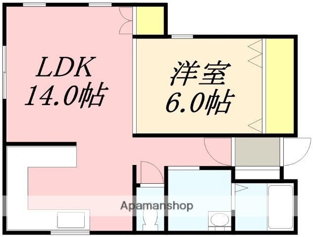 青柳ヒルズ.間(1LDK/1階)の間取り写真