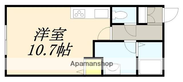 コスモB(1K/1階)の間取り写真