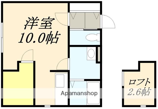 アンジェリカシード(ワンルーム/2階)の間取り写真