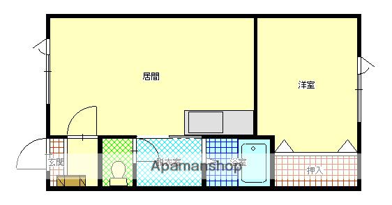 プラザ2000(1LDK/2階)の間取り写真