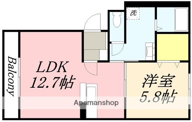 アールズコート石川(1LDK/2階)の間取り写真