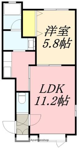 エスポワールA(1LDK/1階)の間取り写真