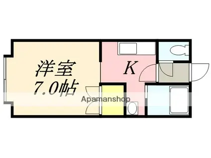 シングルコート上野Ⅱ(1K/1階)の間取り写真
