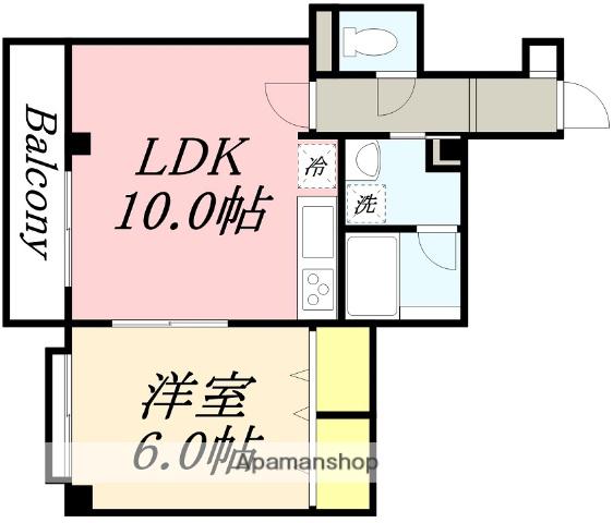 アーバンパレス大手町(1LDK/4階)の間取り写真