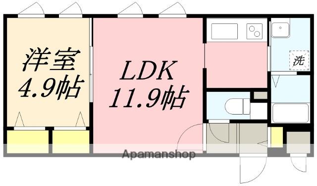 ARIETE大手町(1LDK/1階)の間取り写真