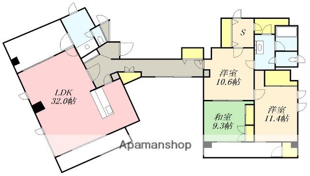 カーサ函館(3LDK/7階)の間取り写真