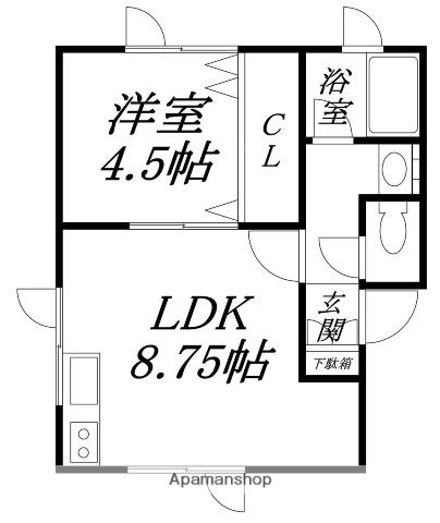 コーポプリンセス(1LDK/1階)の間取り写真