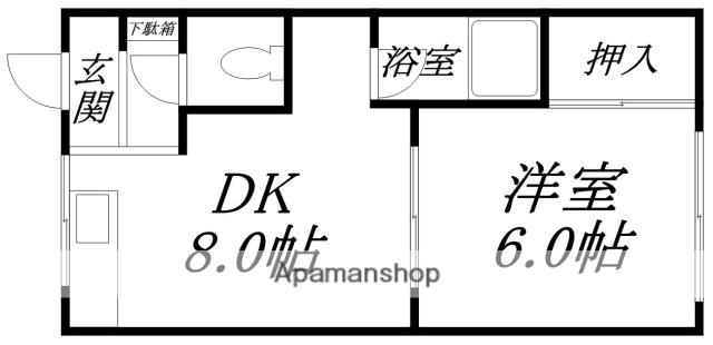 MAISON桜ヶ丘(1DK/2階)の間取り写真