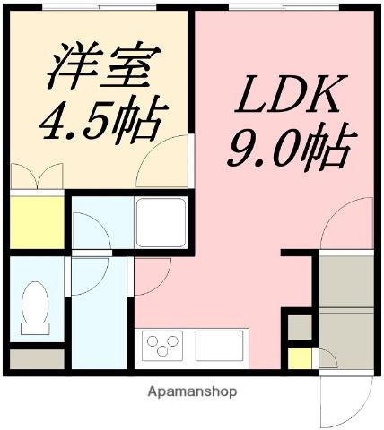 コンコンブル(1LDK/2階)の間取り写真