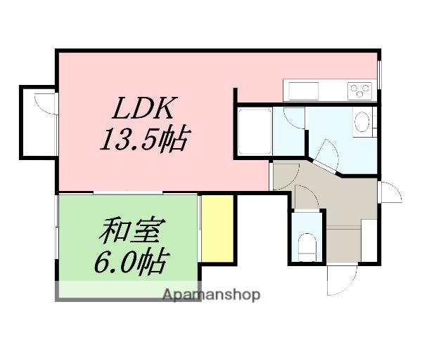 ジョイフル鍛治(1LDK/1階)の間取り写真