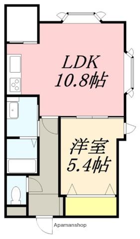 メゾンミヨシ(1LDK/2階)の間取り写真
