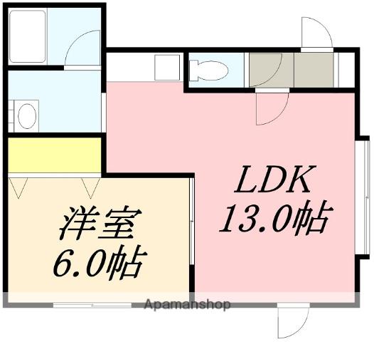 よつ葉マンション(1LDK/2階)の間取り写真
